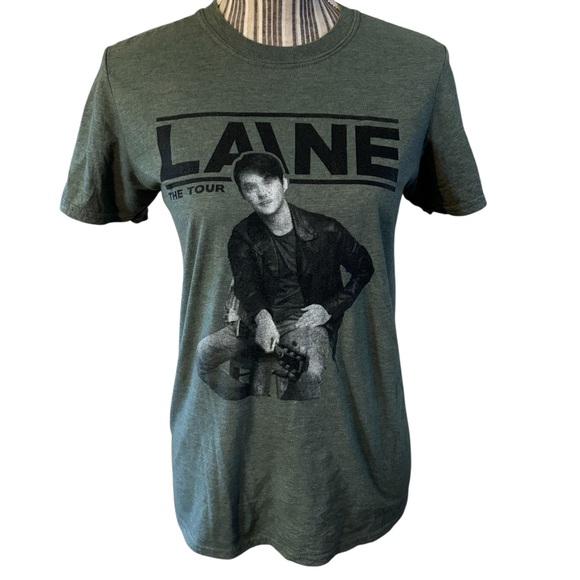 Gildan Tops - Laine Hardy Concert Tee Small Sage Green Laine The Tour 2019 Gildan SoftStyle